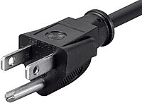 Monoprice Power Cord - NEMA 5-15P to IEC 60320 C13, 18AWG, 10A/1250W, 125V, 3-Prong