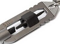 5.11 Tactical EDT Hex Tool Keychain, Stainless Steel, Style 56672, Tumbled Steel Color