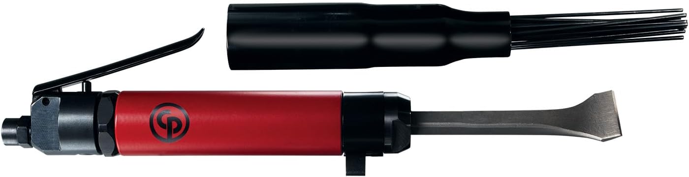 Chicago Pneumatic CP7120 Air Powered Adjustable Needle Scaler and Chisel, 4,600 BPM, Red