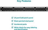 Monoprice Cat6 110-Type Patch Panel (568A/B Compatible)