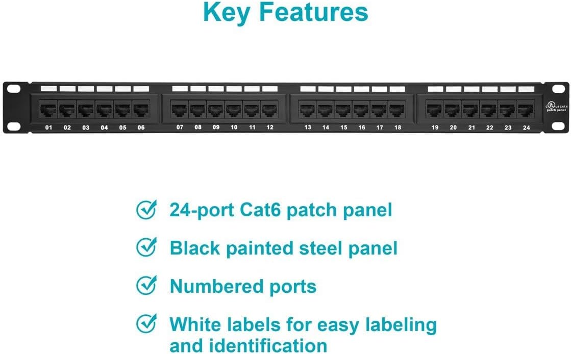 Monoprice Cat6 110-Type Patch Panel (568A/B Compatible)