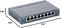 TP-Link TL-SG108 8 Port Gigabit Unmanaged Ethernet Network Switch, Ethernet Splitter Plug & Play Fanless Metal Design Shielded Ports Traffic Optimization