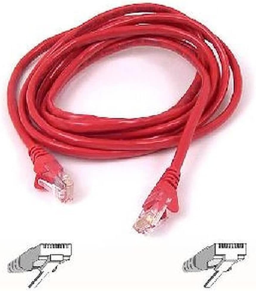 Cable,Cat5e,Utp,Rj45m/M,3,Gry/Red,Patch
