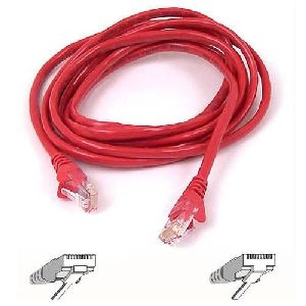 Cable,Cat5e,Utp,Rj45m/M,3,Gry/Red,Patch