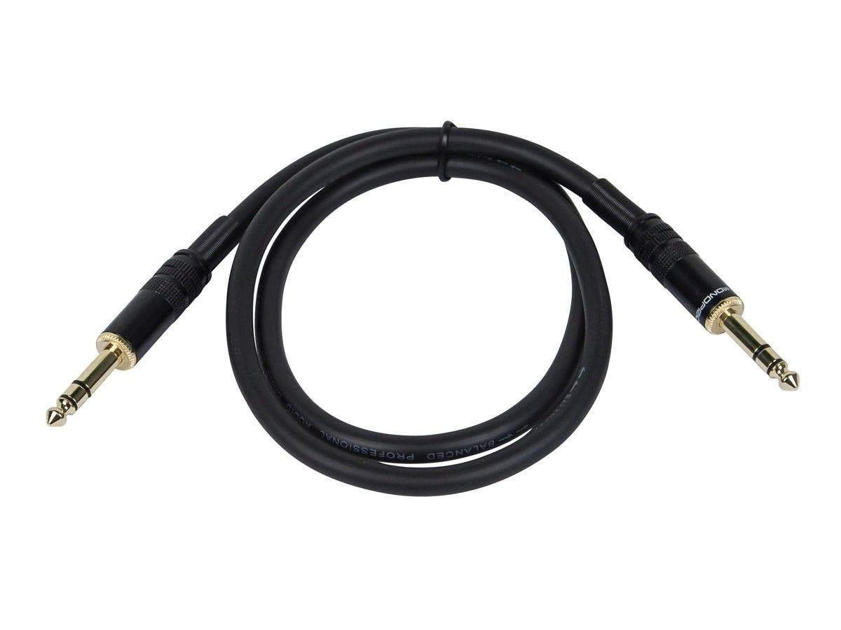 Monoprice 1/4-Inch TRS Male-to-Male Audio Cable, 16AWG, Gold-Plated