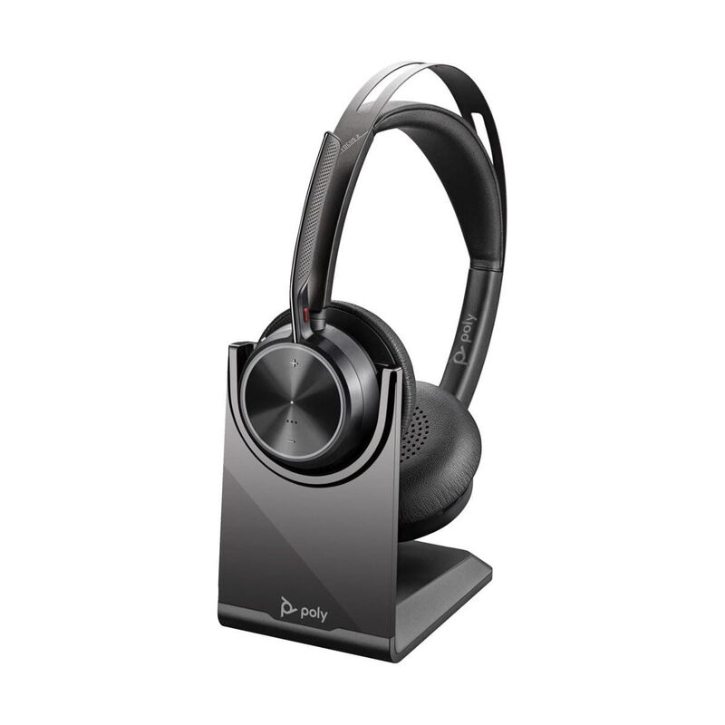 Poly Voyager Focus 2, Headset, on-ear, Bluetooth, wireless, active noise canceling, USB-C via Bluetooth adapter, black, Zoom Certified, 9T9J5AAAC3