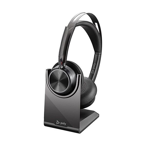 Poly Voyager Focus 2, Headset, on-ear, Bluetooth, wireless, active noise canceling, USB-C via Bluetooth adapter, black, Zoom Certified, 9T9J5AAAC3