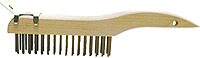 PFERD 85034 Shoe Handle Scratch Brush w/Scraper 4x16 Rows CS Wire Wood Block (12pk)