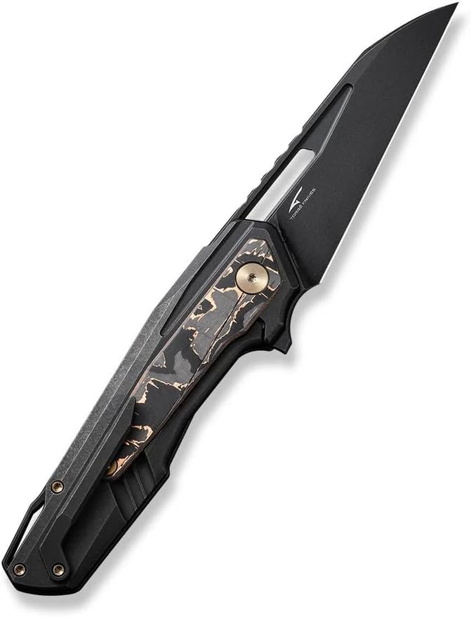 WE Maciej Torbé WE23012B-2 Black Titanium Handle with Copper Foil Carbon Fiber Inlay