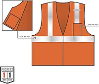 Ergodyne GloWear 8210Z ANSI Economy High-Visibility Reflective Safety Vest (Zipper Closure)
