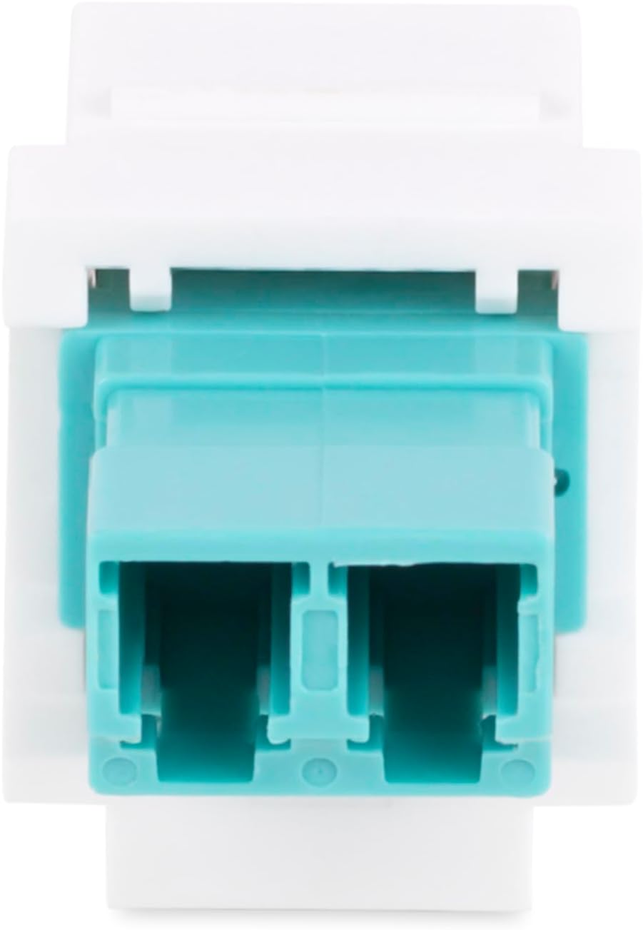 StarTech.com LC to LC Coupler, LC Fiber Coupler, LC/UPC Duplex Keystone Jack, Fiber Optic Keystone Coupler for Patch Panel