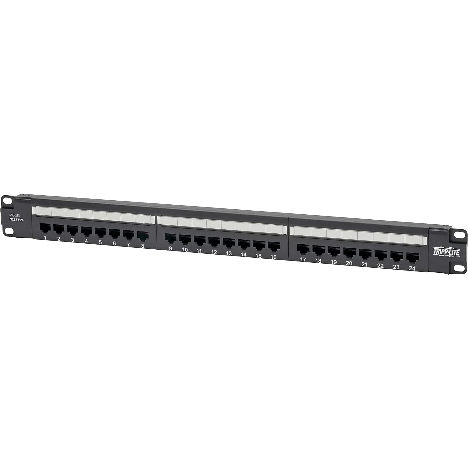 Eaton Tripp Lite Cat6 24-Port PoE+ Patch Panel, RJ45 Ethernet, 1U Rackmount