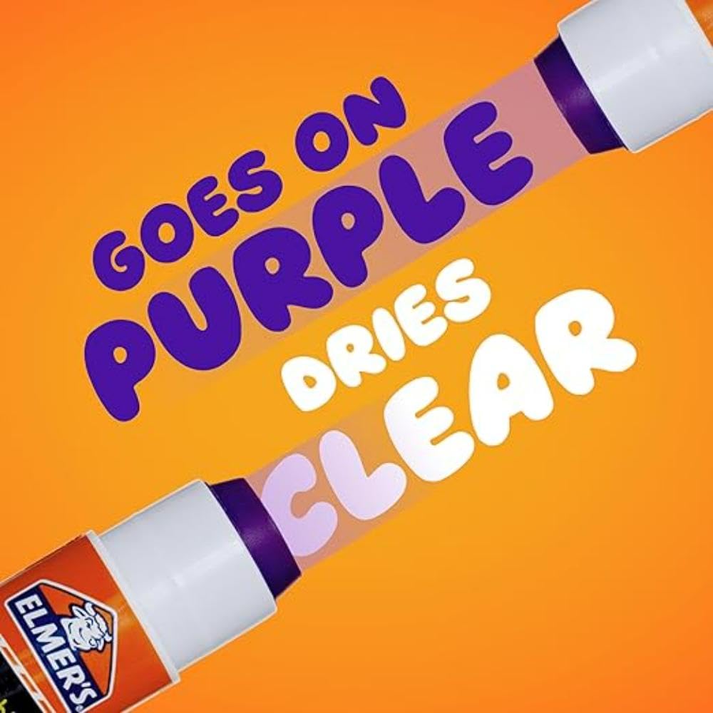 Elmer's Disappearing Purple School Glue Sticks Washable 7 Grams 30 Count Standard Stick 30 Count, 7g sticks