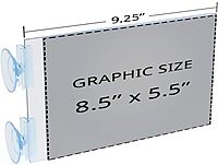 Azar Displays Two-Sided Acrylic Sign Holders with Suction Cup Grippers, Pack of 10