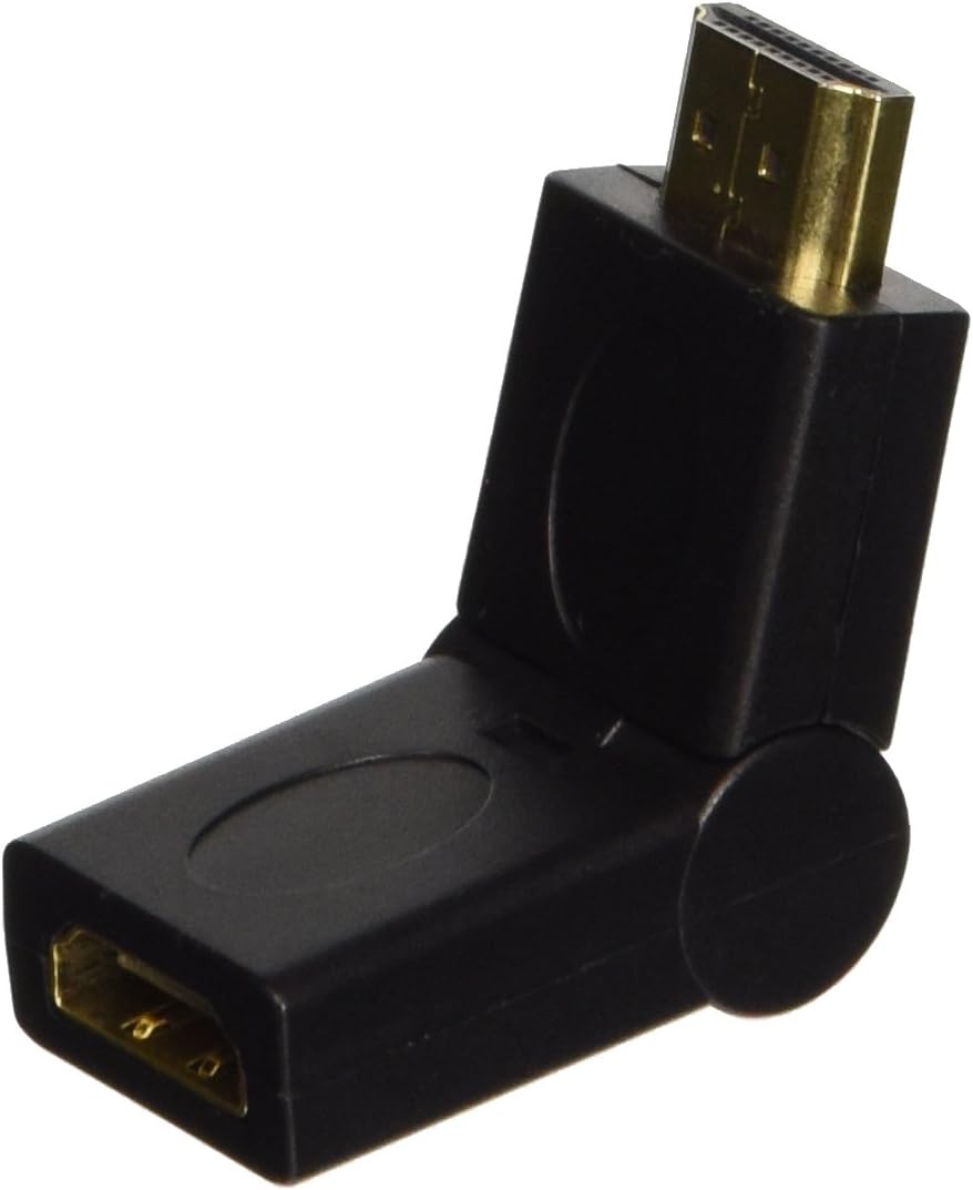 Monoprice Male to Female HDMI Port Saver Adapter - Swiveling Type (105133) (Pack of 2) 1 Count (Pack of 2)