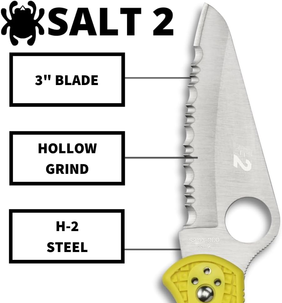 SPYDERCO Salt 2 Lightweight Folding Knife with FRN Handle