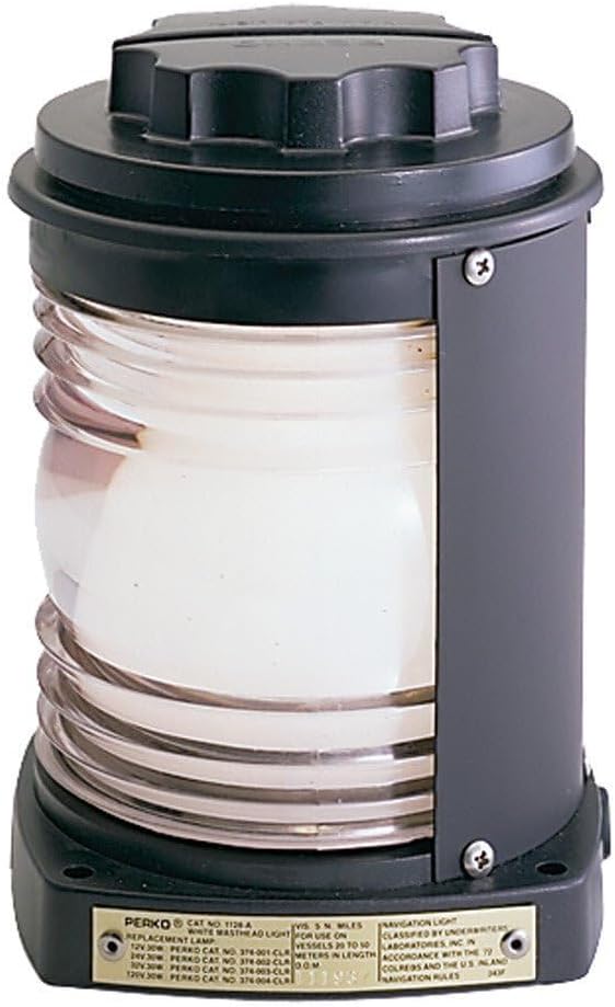 Perko Masthead Light - Black Plastic, White Lens