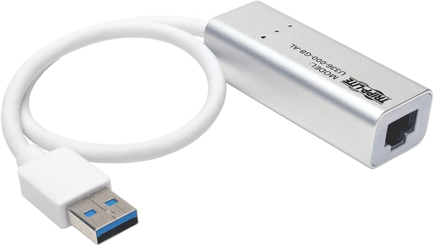 TRIPP LITE USB 3.0 Superspeed to Gigabit EtherNet, RJ45, LAN, NIC, Wired Network Adapter (U336-000-GB-AL)