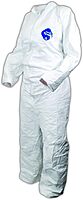 DuPont Tyvek Disposable Coveralls with Zipper Front, 25 Coveralls, White, Size XL, TY120SWH