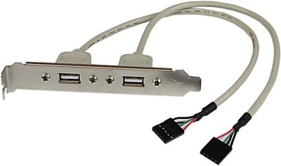 StarTech.com 2 Port USB A Female Slot Plate Adapter (USBPLATE)