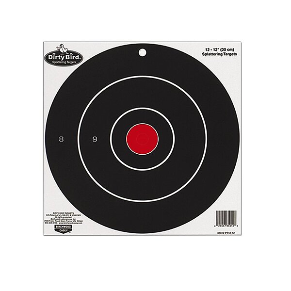 BIRCHWOOD CASEY Dirty Bird 12" Bull's-Eye Paper Targets