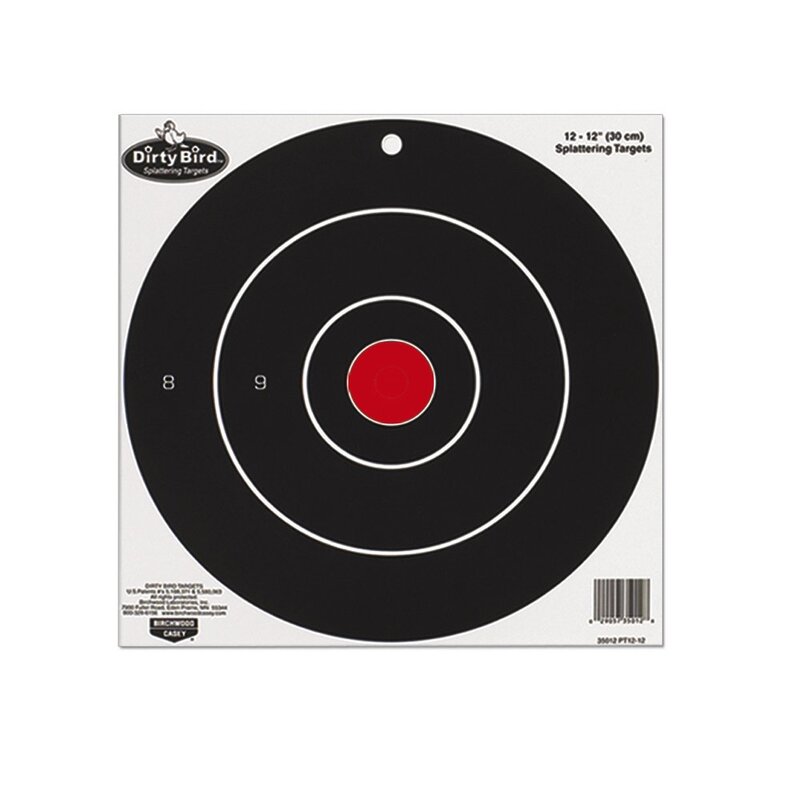 BIRCHWOOD CASEY Dirty Bird 12" Bull's-Eye Paper Targets