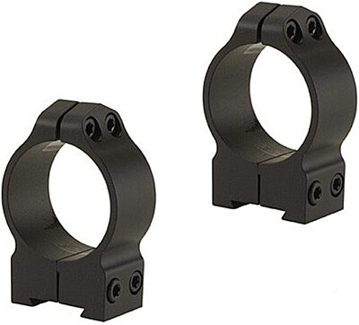 WARNE 14B1M CZ Permanently Attached Scope Rings, Solid Steel, Vertically Split, 30 mm, Med Matte