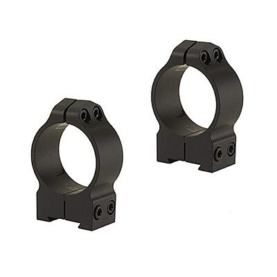WARNE 14B1M CZ Permanently Attached Scope Rings, Solid Steel, Vertically Split, 30 mm, Med Matte