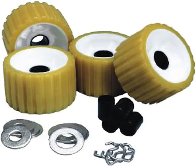 C.E. Smith Ribbed Roller Replacement Kit - 4 Pack - Gold