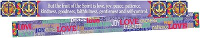 Barker Creek Double-Sided Spiritual Border 2-Pack, Fruit of The Spirit, Decorate Galore with 70' of Border, Coordinating Designs Printed On Both Sides for Twice The Value, 3" x 70' (3677)