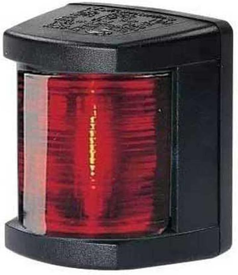 Hella 003562035 '3562 Series' 12V DC 1 NM Port Navigation Light with Colored Outer Lens and Black Housing