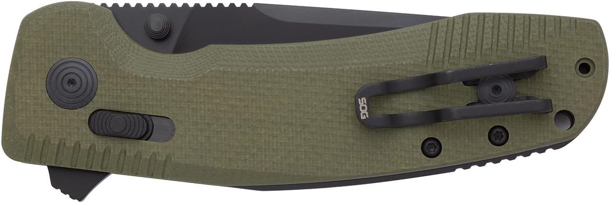 SOG TAC XR Professional Folding Knife | D2 Tool Steel & Ultra-Grip G10
