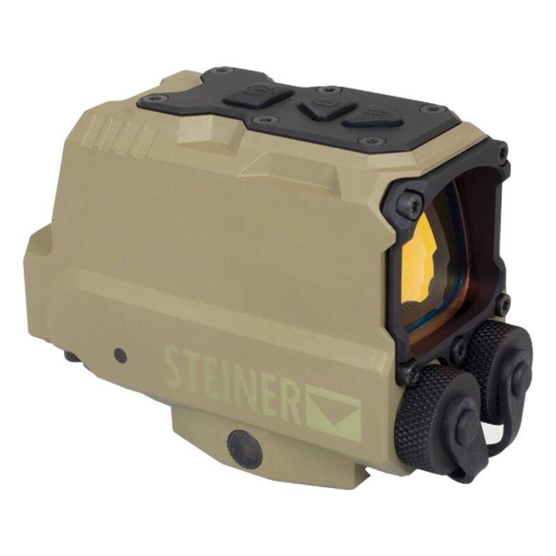 Steiner DRS Defendu Reflex Sight, 1x, 1/2 MOA, Red Illuminated C2 Reticle, Tan, 8504