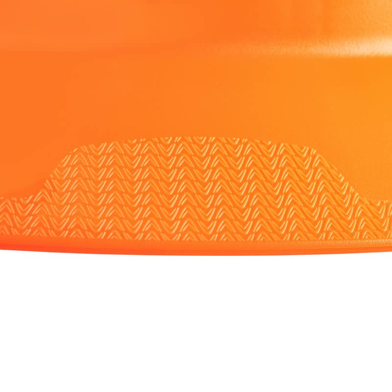 MSA 10215842 V-Gard C1 Non-Vented Hi-Viz Orange Full Brim with ReflectIR Cooling Thermal Barrier and Fas-Trac III Suspension