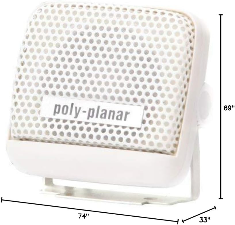 PolyPlanar VHF Extension Speaker - 8W Surface Mount - (Single) White