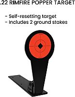 Birchwood Casey World of Targets Shooting Sports Competition Self Resetting Popper .22 Rimfire with 4" Paddle Steel Target
