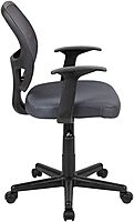 FLASH FURNITURE Flash Fundamentals Mid-Back Mesh Swivel Ergonomic Task Office Chair with Arms