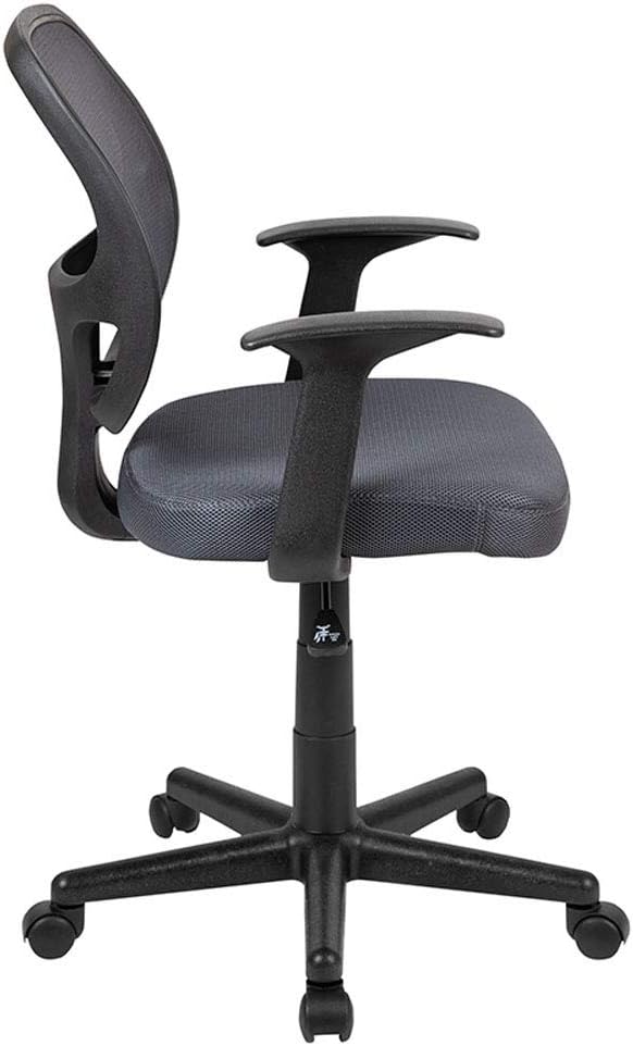 FLASH FURNITURE Flash Fundamentals Mid-Back Mesh Swivel Ergonomic Task Office Chair with Arms