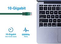 Monoprice Cat6 24AWG UTP Ethernet Patch Cable - Snagless RJ45, 550MHz, Pure Bare Copper