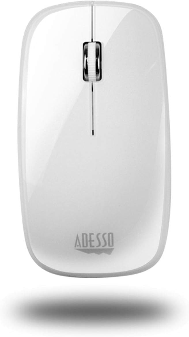 Adesso iMouse M300 Bluetooth Wireless Optical Mouse, Glossy White, AEOIMOUSEM300W