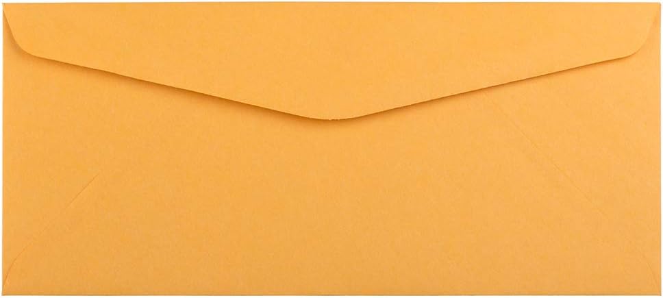 JAM PAPER Brown Kraft Manila Booklet Envelopes with Gummed Closure