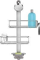 simplehuman Adjustable Shower Caddy, Stainless Steel and Anodized Aluminum Medium