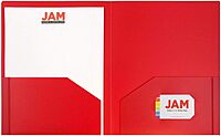 JAM Paper Heavy-Duty 2-Pocket Plastic Presentation Folders - Letter Size
