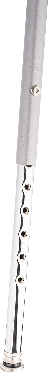 National Public Seating 6218HB Steel Stool with Hardboard Seat Adjustable and Backrest, 19"-27", Grey