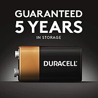 Duracell - CopperTop 9V Alkaline Batteries - long lasting, all-purpose 9 Volt battery for household and business - 2 count