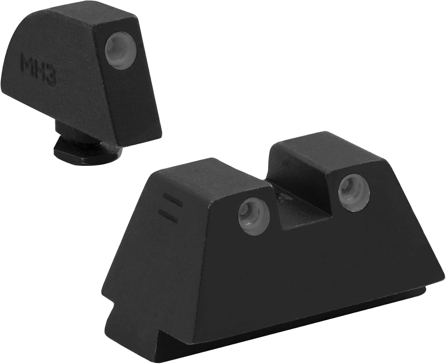 MEPRO Tru-Dot Sup Height tritium Night Sights Compatible with Glock 17 19 22-25 28 31-35 37 38 40 Orange tritium Glow on