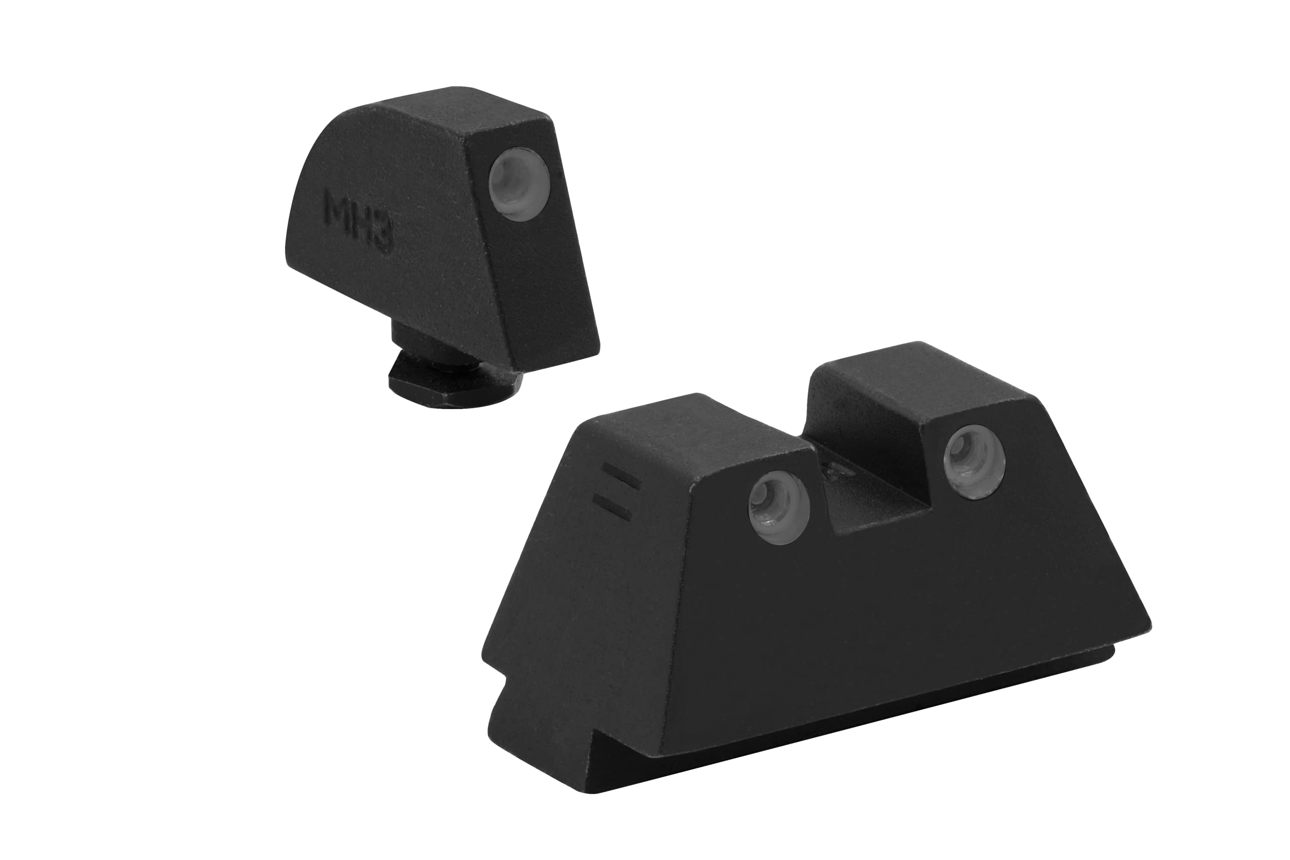 MEPRO Tru-Dot Sup Height tritium Night Sights Compatible with Glock 17 19 22-25 28 31-35 37 38 40 Orange tritium Glow on