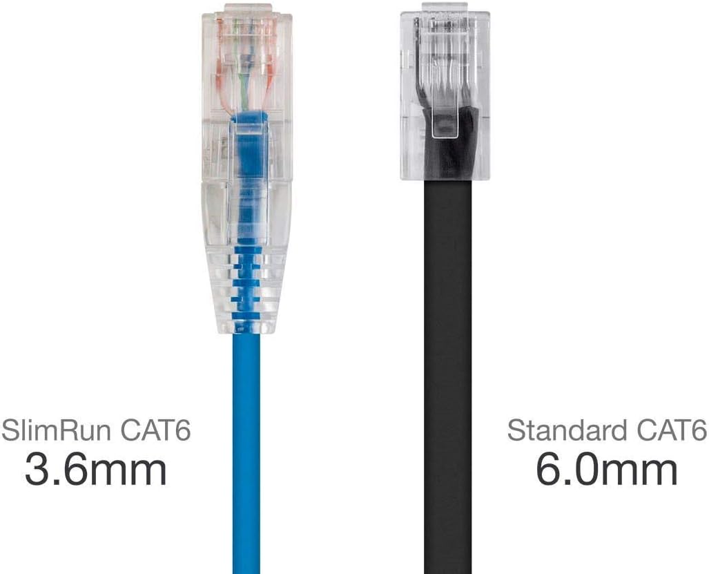 Monoprice SlimRun Cat6 UTP Ethernet Patch Cable 28AWG 550MHz Snagless