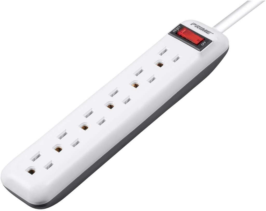 Monoprice Power & Surge - 3 Feet Cord - White | 15A / 125V / 1875W White 3 Feet Cable