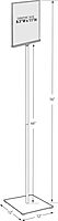 Azar Displays 300863 8.5" W x 11" H Double-Sided Frame Sign Holder Stand - with Non-Adjustable Pole, Sign Stand with Base - Indoor & Outdoor Sign Holder for Hotels, Restaurants Poster Holder